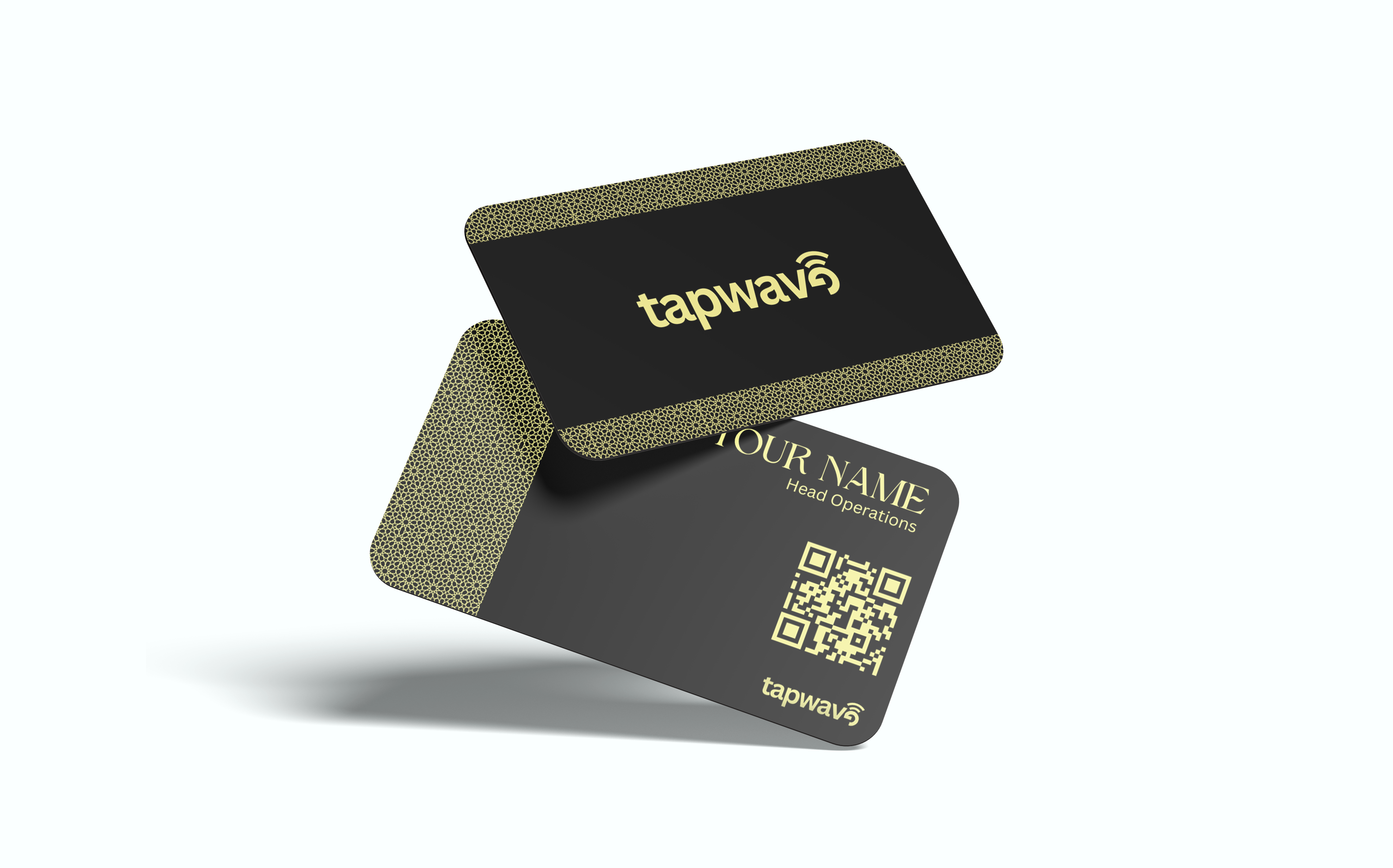 Black Matte Gold Foil 2 Nfc Smart Card | Premium